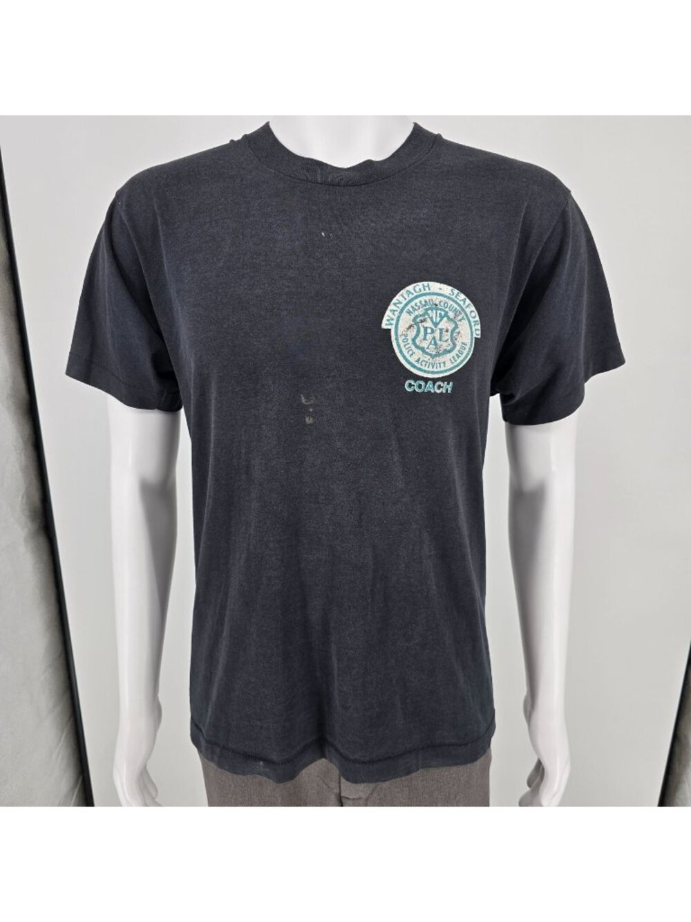 Vintage Wantagh-Seaford Nassau County Police Activity League Coach T-Shirt (M)